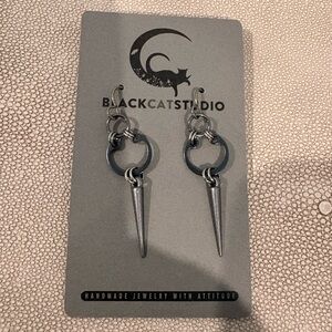 Silver Spike Earrings